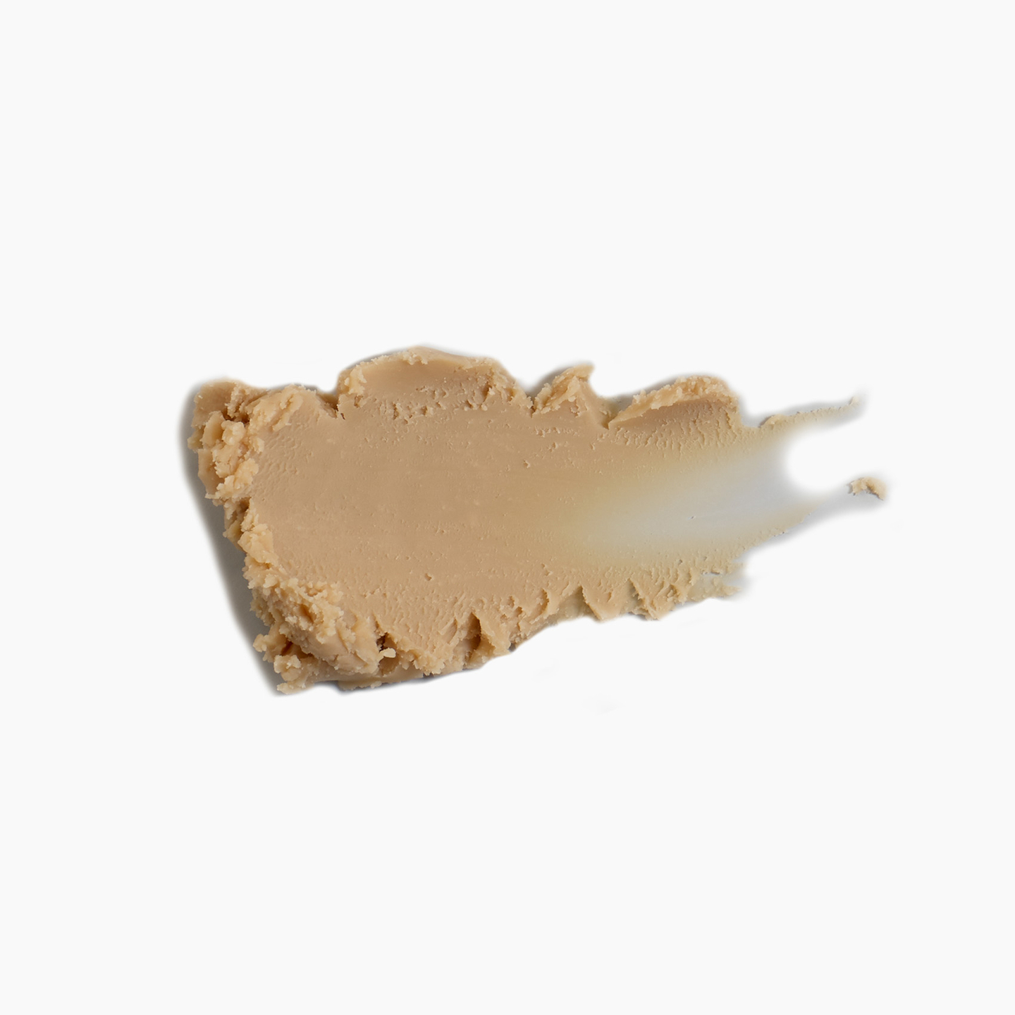 A textured smear of KEVIN.MURPHY ROUGH.RIDER styling clay on a white background, highlighting the product's thick consistency and beige color.